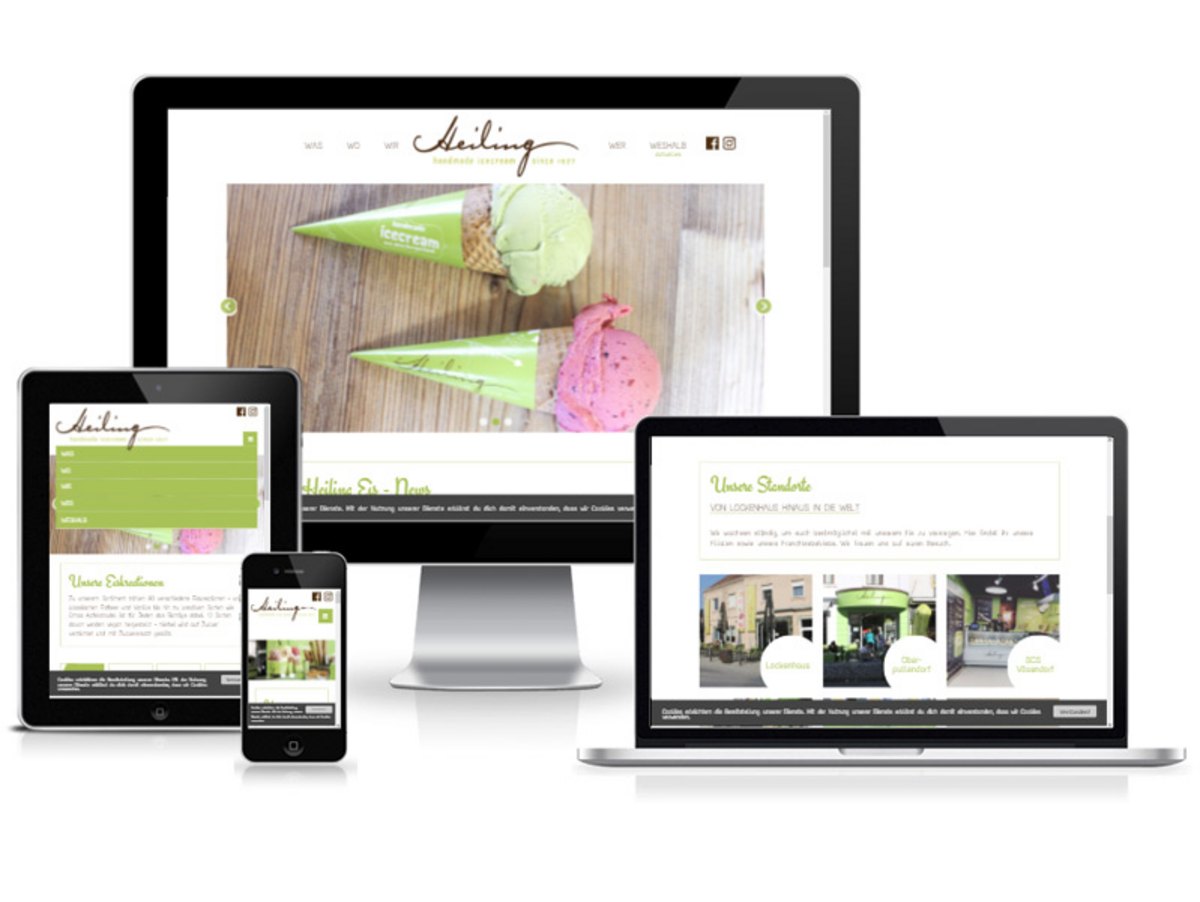 Responsive Relaunch & B2B Portal für den Eismacher Heiling