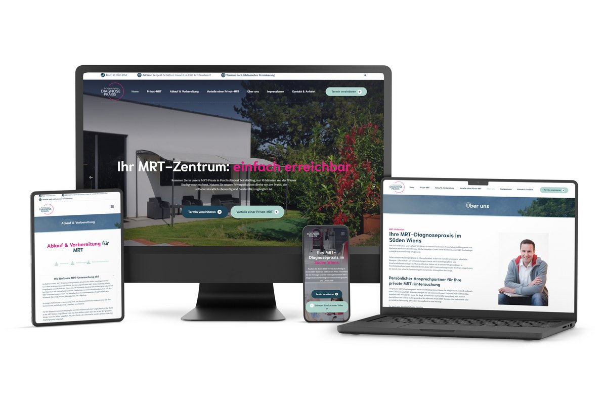 Relaunch der Website für MRT- und Ultraschalldiagnostik – Diagnosepraxis Perchtoldsdorf