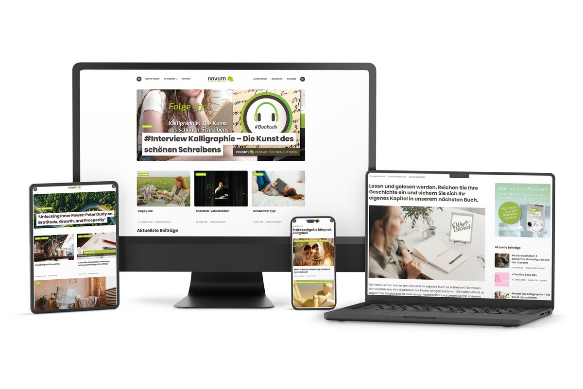 Dreisprachiger Blog des novum Verlags – responsive Design und WordPress-Umsetzung