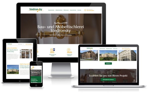 WordPress-Website für die Experten der Tischlerei Stedronsky