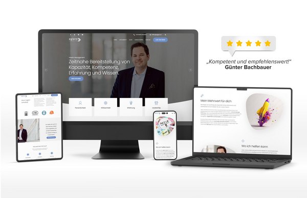 Mockup vom Relaunch der Website für die agipro-consulting e.U.