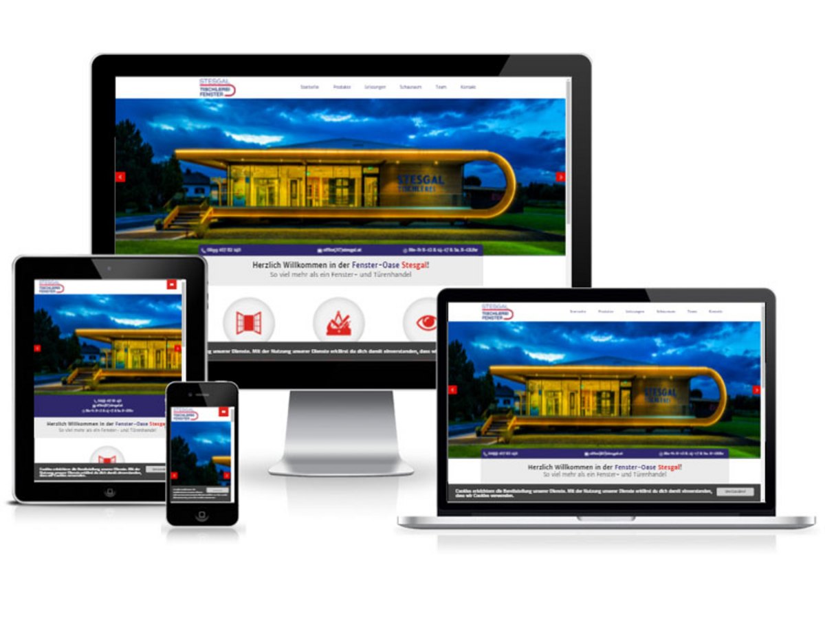 Responsive Website Relaunch für Stesgal Fenster & Tischlerei in Oberwart