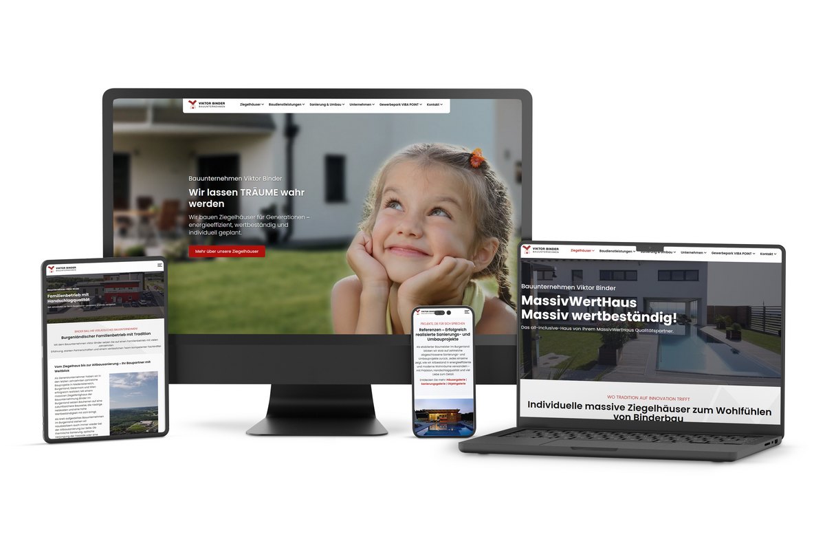 Website-Relaunch für Binder Bau – neue Inhalte, frisches Design und strukturierte Nutzerführung auf TYPO3-Basis Website-Relaunch für Binder Bau – neue Inhalte, frisches Design und strukturierte Nutzerführung auf TYPO3-Basis